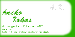 aniko kokas business card